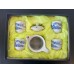 4 Cups & 1 Tea Pot with Strainer